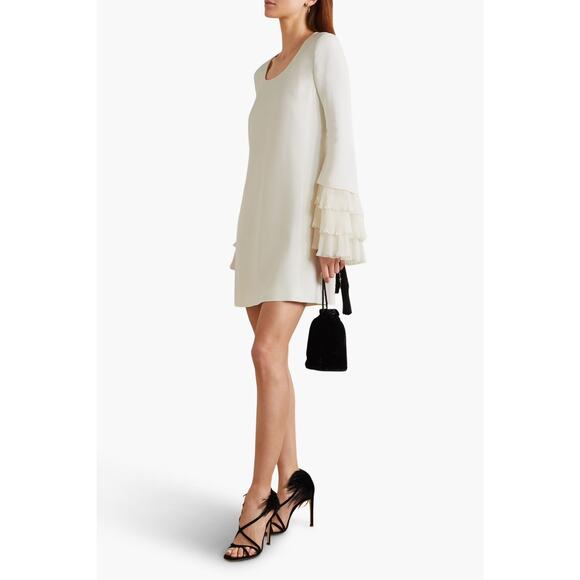 Giambattista Valli Dresses & Skirts - Giambattista Valli Ruffled Plissé-Silk And Cady Mini Dress 42 IT 6 US